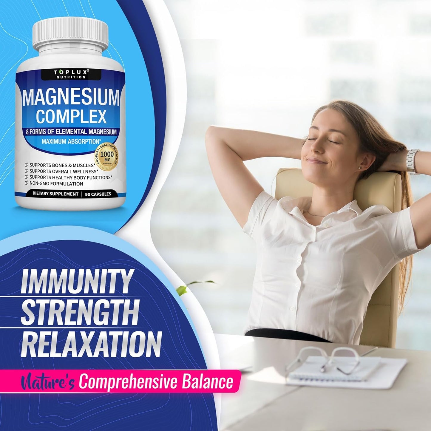 8-in-1 Total Magnesium: End Fatigue & Sleepless Nights!